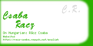 csaba racz business card