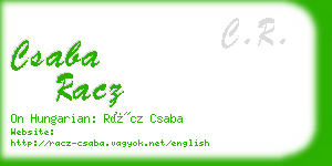 csaba racz business card